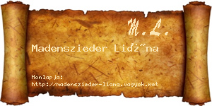 Madenszieder Liána névjegykártya